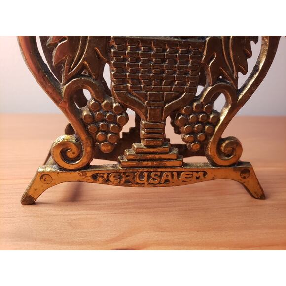 Antique souvenir Jerusalem Brass Letter Holder - Picture 3 of 4